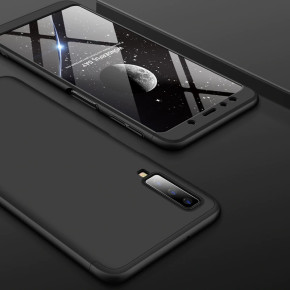 Твърд калъф лице и гръб 360 градуса FULL Body Cover за Samsung Galaxy A7 2018 A750F черен